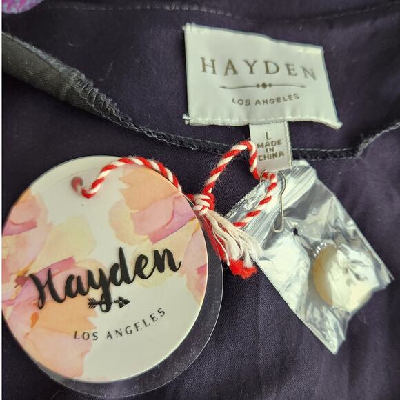 SALE Hayden Los Angeles Blazer Dress Navy Blue Wrap Front Size Large NWT! - Picture 2 of 6